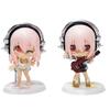 Figurine Anime 10CM Super Sonico Maillot de Bain de Travail Costume Châssis Modèle Version Q Poupées Jouet Durable Cadeau Ornement Emballé Matériau PVC