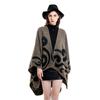 Fashionable  Thick Warm Shawl Geometric Pattern Jacket Shawl Women'S Autumn And Winter Long Imitation Cashmere