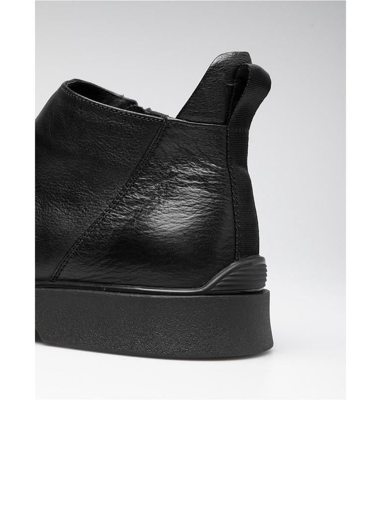 Men's Winter Chelsea Boots - Velvet-Lined Genuine Leather High-Top Martin Boots, British Style.