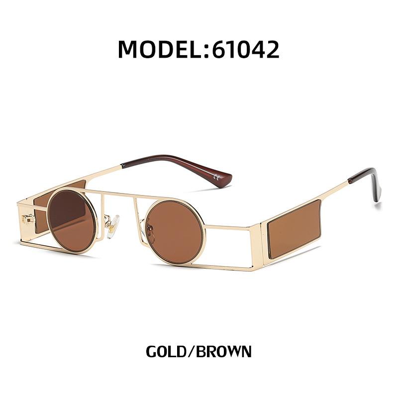 

Персонализированные солнцезащитные очки в стиле стимпанк, мужские солнцезащитные очки с защитой от ультрафиолета, четырехсторонние круглые солнцезащитные очки для женщин