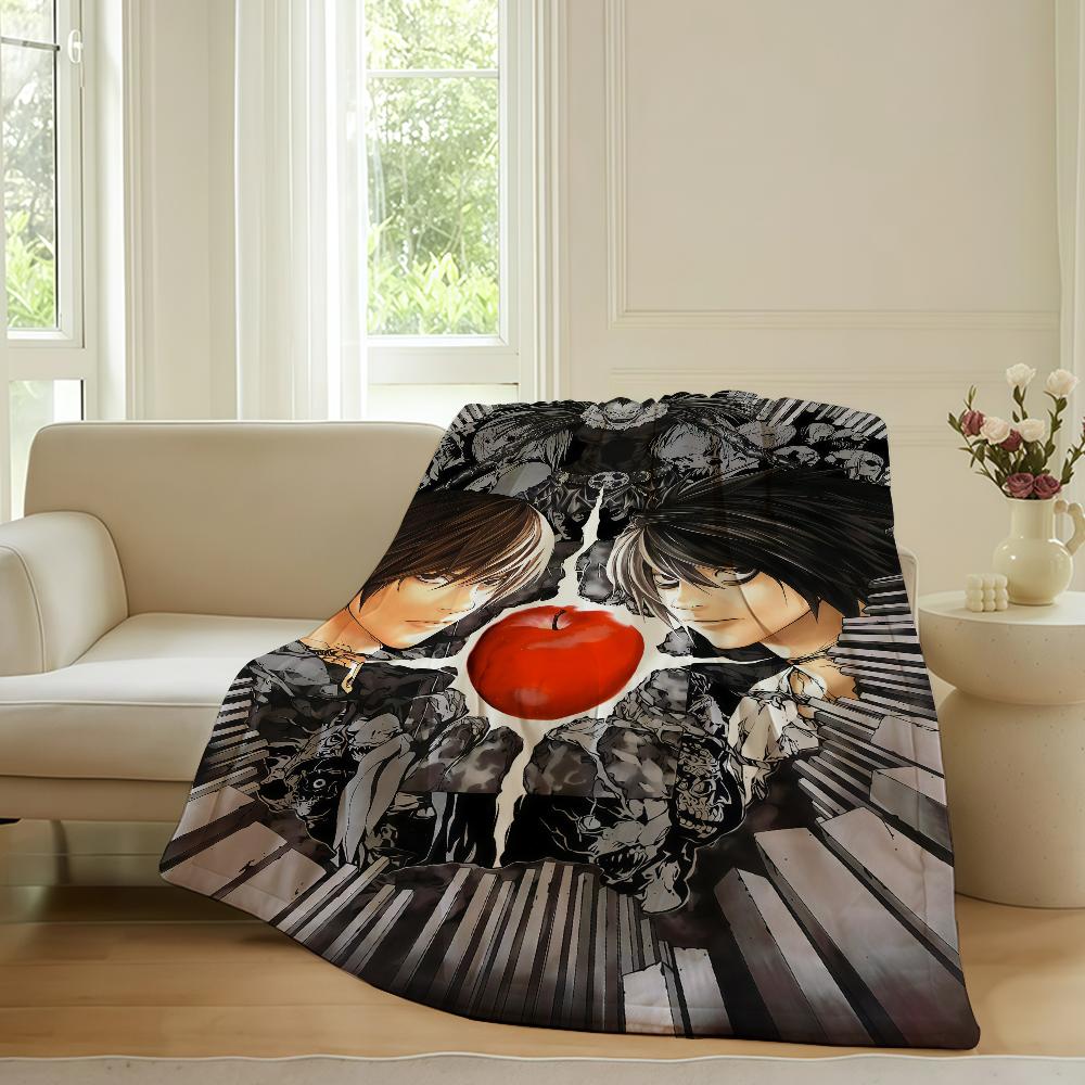 Adventure Anime Death Note Blanket For Sofa Office Bed Plane Travel Sleep Read Relax Camping Soft And Warm