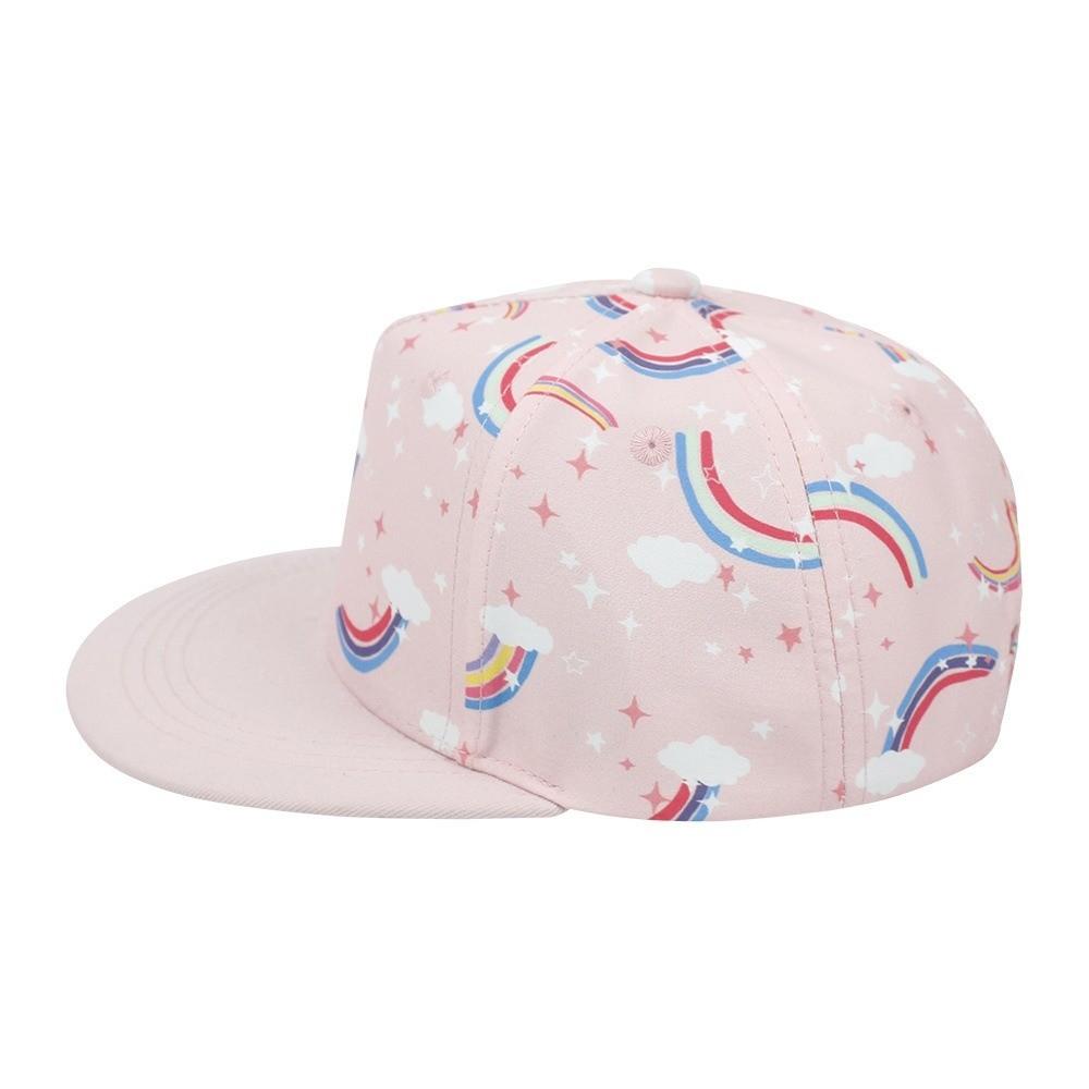 

Breathable Cotton Kids Snapback Hat Cartoon Print Baseball Hat Theme Park Trip розовый