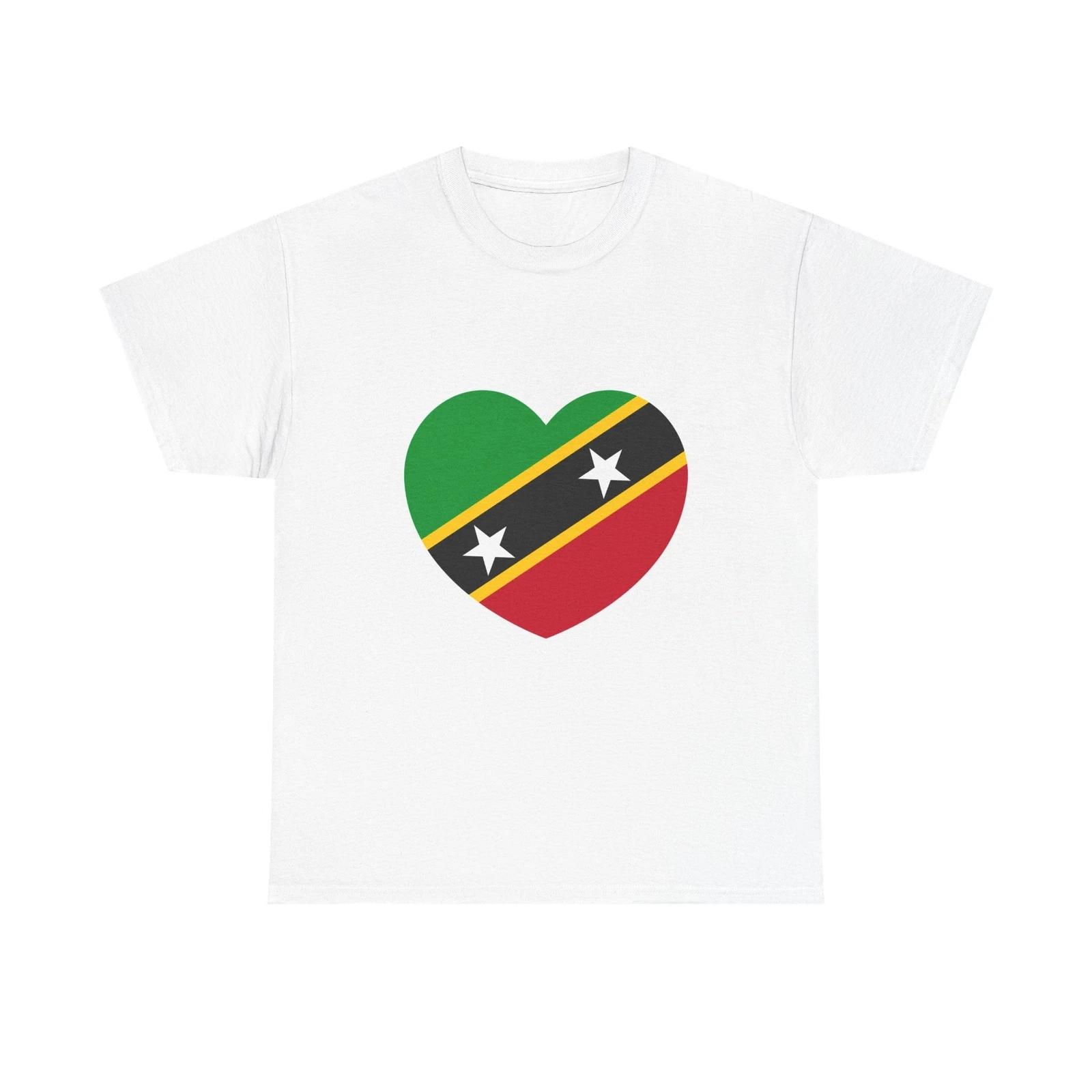 Heart Flag of Saint Kitts and Nevis - T shirt XL