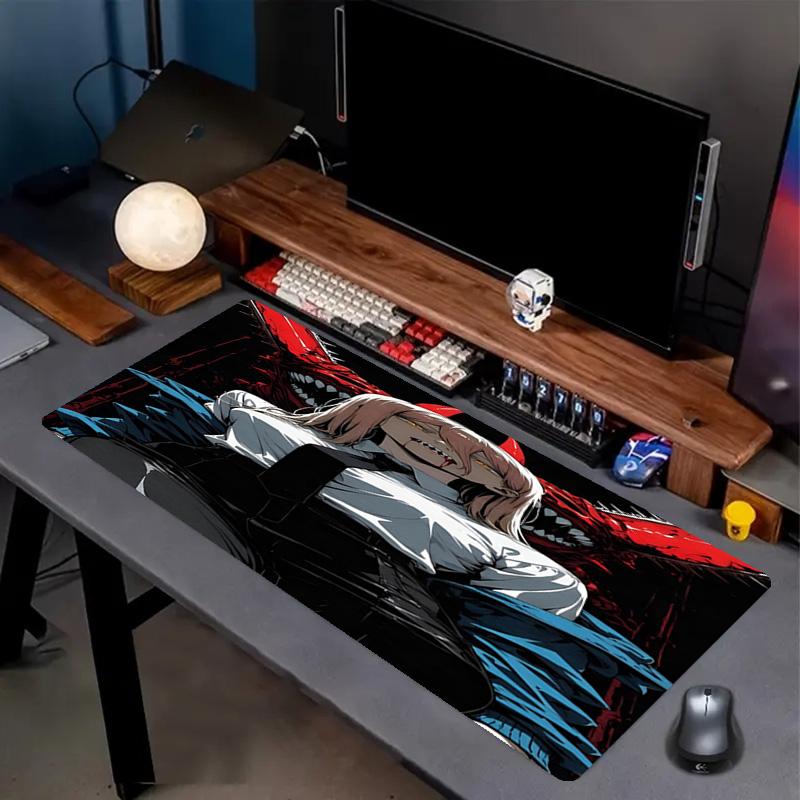 Makima Chainsaw Man Druck Mauspads, Rutschfeste Desktop-Tastaturmatte, für PC Laptop Gaming Arbeiten Tägliche Nutzung, Cooles Festival Überraschungsgeschenk
