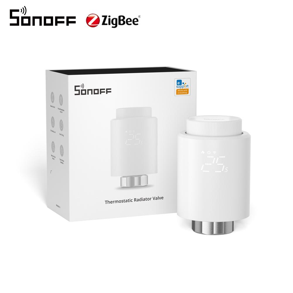 SONOFF TRVZB Thermostatic Radiator Valve Smart TRV Zigbee Thermostat Actuator Temperature Heater Control Support Alexa ZHA 2mqtt 1PCS Valve