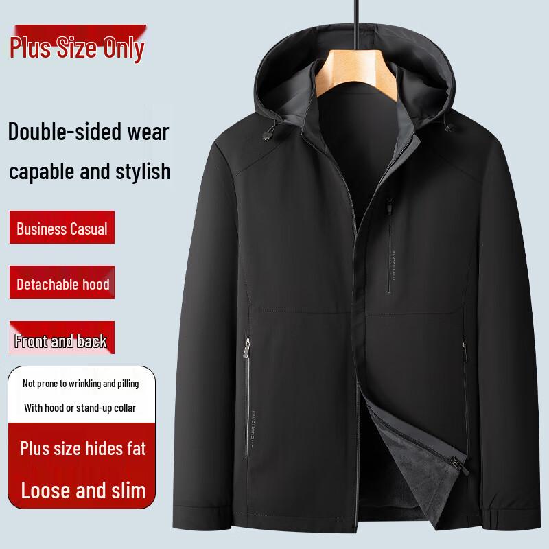 

Dibinzhe Men s Plus Size Winter Reversible Fleece Jacket 5XL