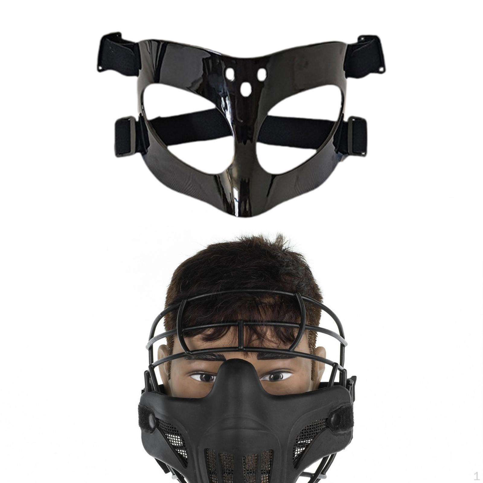 

Баскетбольная защитная маска для лица, спортивный регулируемый ремешок, маска Black