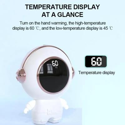 Pocket Heater Mini Usb Charge New Astronaut With Digital Display Desktop Ornament Intelligent Constant Temperature Hand Warmer