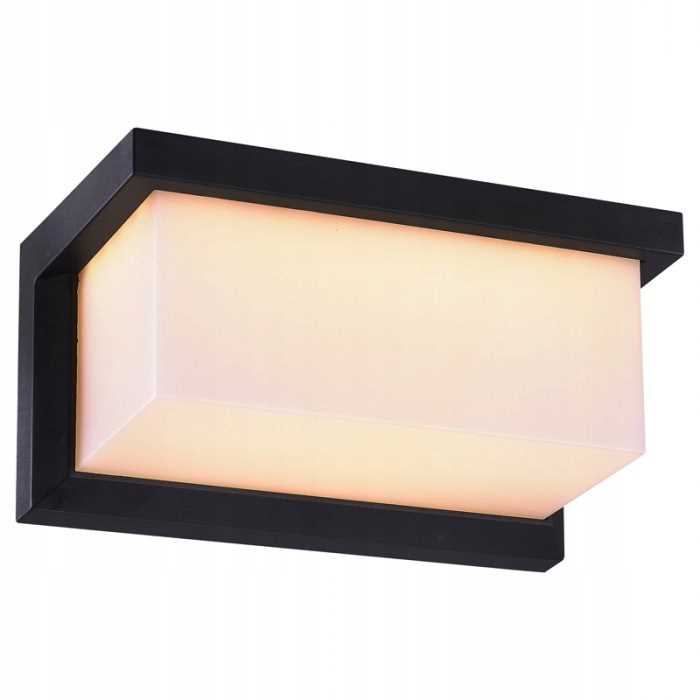 Solarna Lampa Elewacyjna Kinkiet Led Z Czujnikiem Ruchu Soe-12 Ip54 Czarna