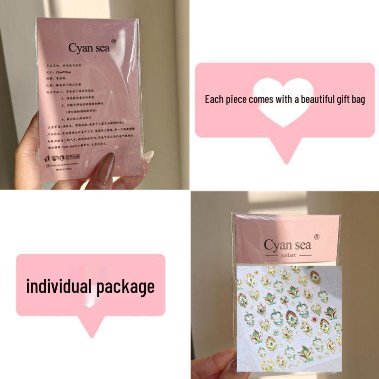 Dunhuang Dream 3D Fairy Flower Nail Art Stickers New Dunhuang Stickers