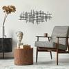 3D Metal Wall Art Sculpture Geometric Grid Decor Abstract Modern Design for Living Room Bedroom Home Decor