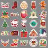 50 Christmas Cartoon Graffiti Stickers: Creative, Waterproof, Festive Greeting Card Decor and Stationery.