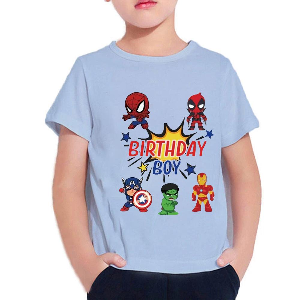 T-shirt Marvel Superhero Iron Man Spider Man Hulk Captain America Deadpool Q Printed Street Comfort T-shirt
