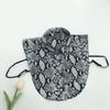 Women's Detachable Faux Collar Insert Leopard Snakeskin Print Half Shirt Blouse Lapel False Collar Decorative Favor