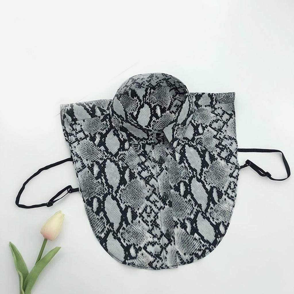 Women's Detachable Faux Collar Insert Leopard Snakeskin Print Half Shirt Blouse Lapel False Collar Decorative Favor