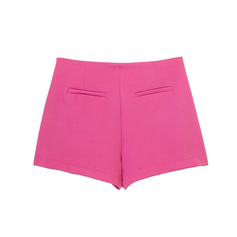 Women's Vintage Solid Culottes High Waist Asymmetric Split Mini Shorts Spring Summer Ladies Elegant Shorts Skirts