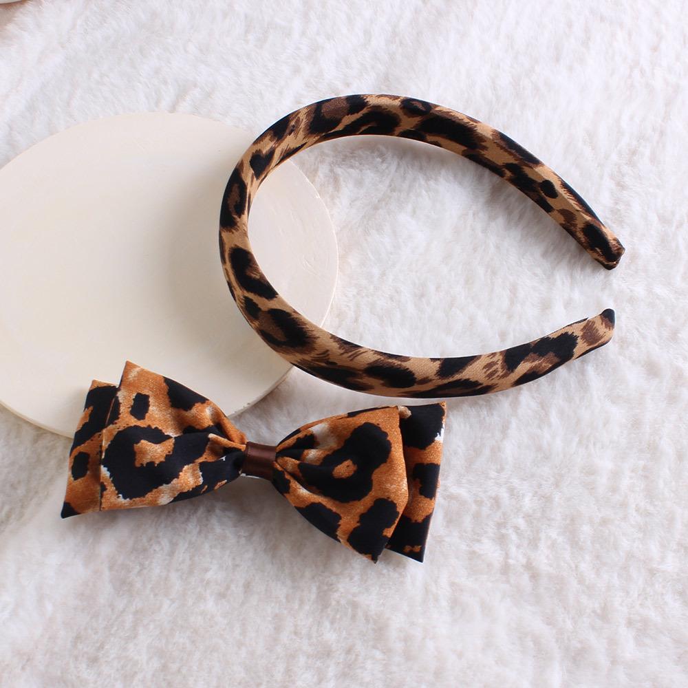 Elegant Leopard Print Headband for Women, High Skull Top Pressure Hairband, Sweet Cool Hot Girl Hair Clip, Face Washing Makeup Headband, Hair Yellow leopard print suit