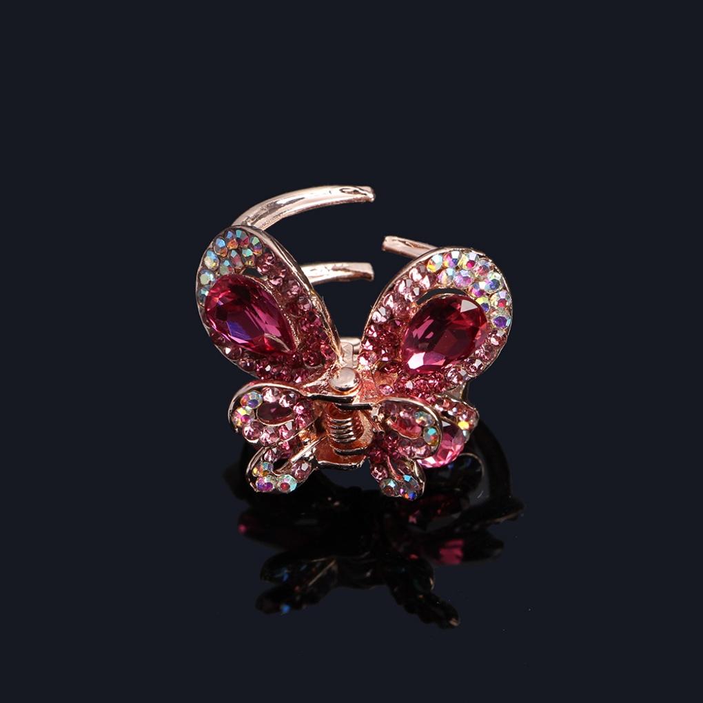 Damen Mebi Punkt Haarnadel (Rosa) Kubische Dekoration Mini-Clip