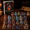 Holiday Gift for Dragon Lovers Advent Calendar with 24 Acrylic Ornaments, 2D Hatchery Collectible Figures Countdown Box Set, Fantasy Figurines,