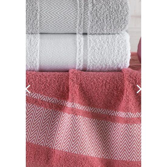 Leila Extra Soft 50x85cm 5 Pcs Hand And Face Towel Set | Cotton