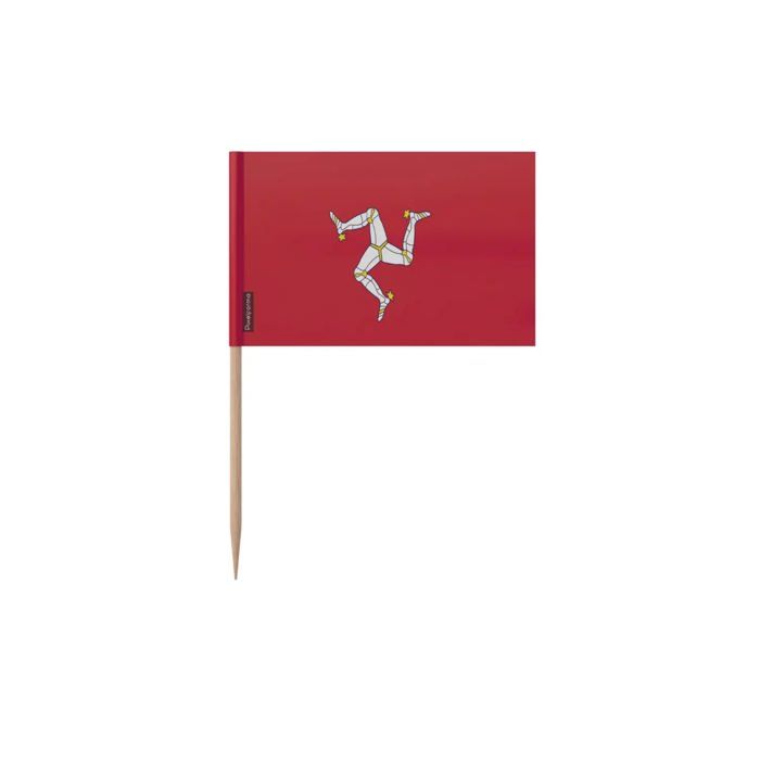 Cure-dents - Multicolore - Drapeau île de Man - 12 cm - 100 peças - Plastique adhésif