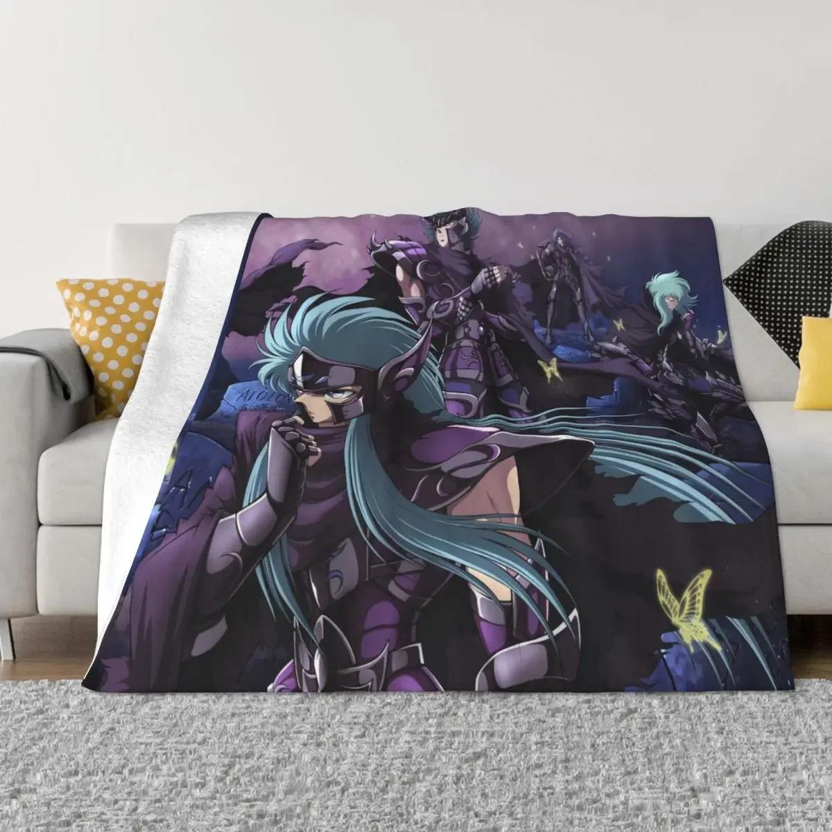 

Saint Seiya Shun Manga Blankets Coral Fleece Plush Decoration Bedroom Bedding Couch Bedspread 80x120cm