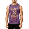 Men's Sleeveless Casual Tank Top Labor Day Printed Shirt Lightweight Summer Muscle Fit Workout Tee