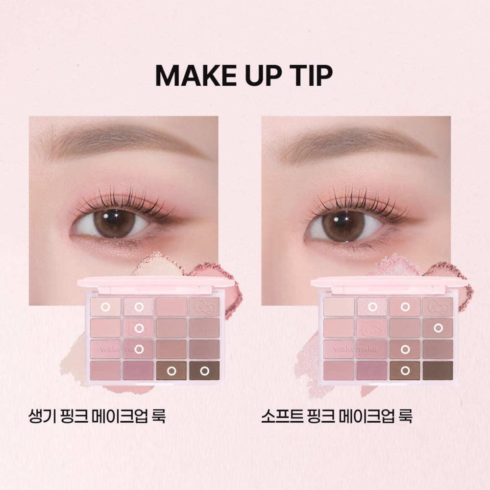 [Hello Kitty Black Edition] WAKEMAKE Soft Blurring Eye Palette 29 Soy Pink Blurring