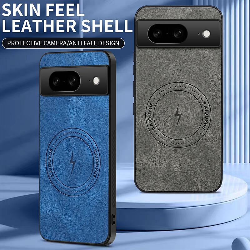 For Google Pixel 8A Luxury Lightning Magnetic Leather Case For Google Pixel 8a Soft Shockproof Mobile Phone Protector Cover Capa