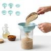 Food Grade Plastic Funnel Set with Detachable Strainers Long Handle Dispenser Sets Multi Purpose for Liquids & Powders Transfer