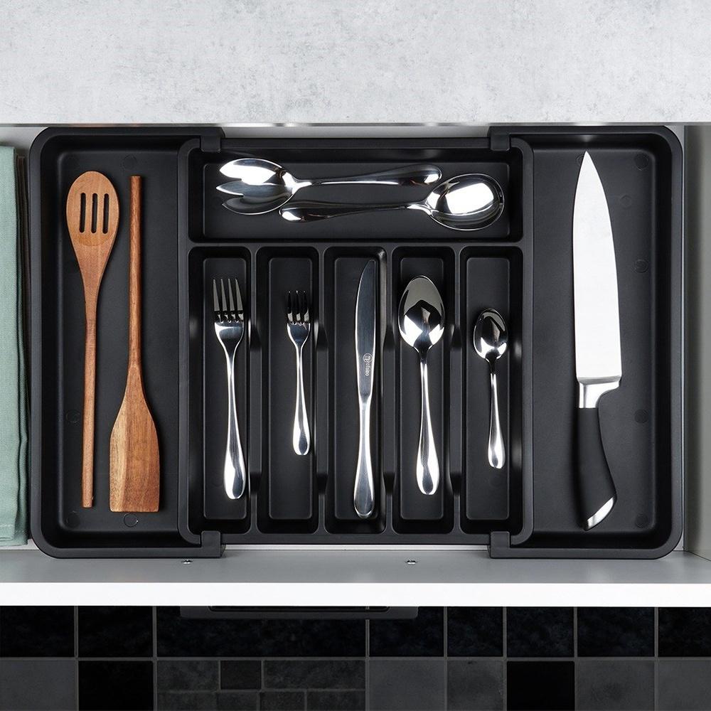 Adjustable Insert for Cutlery, Utensils, Knives, Drawer Extendable Organizer