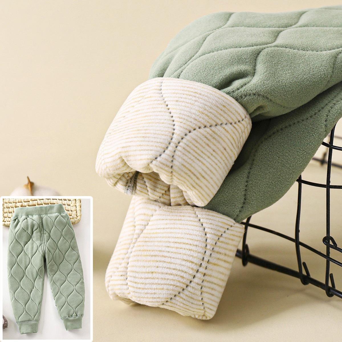 

Детские, Термобрюки, Трехслойные, С хлопковой подкладкой, Толстые хлопковые брюки, Для девочек, Детские брюки, Внутренняя подкладка 130cm зелёный