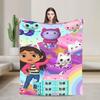 Gabby  flannel blanket cute cartoon design soft blanket for the bedroom camping cosy bedspread sofa bed cover