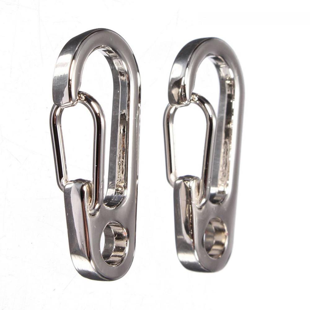 5 stücke EDC Keychain Clip Split Ring Edelstahl Karabiner Frühling Schnalle Schlüsselring