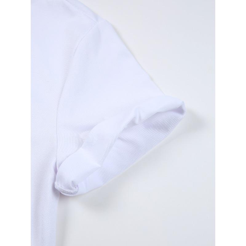 European Size [Leopard Heart T-Shirt] Leopard Printed Heart T Shirt - Women's Summer and Spring Short Sleeve Crew Neck Casual Tops