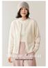 Women's Cashmere Round Neck Zipper Cardigan - Autumn/Winter Collection: Thick, Solid Color, Short, Loose Knit