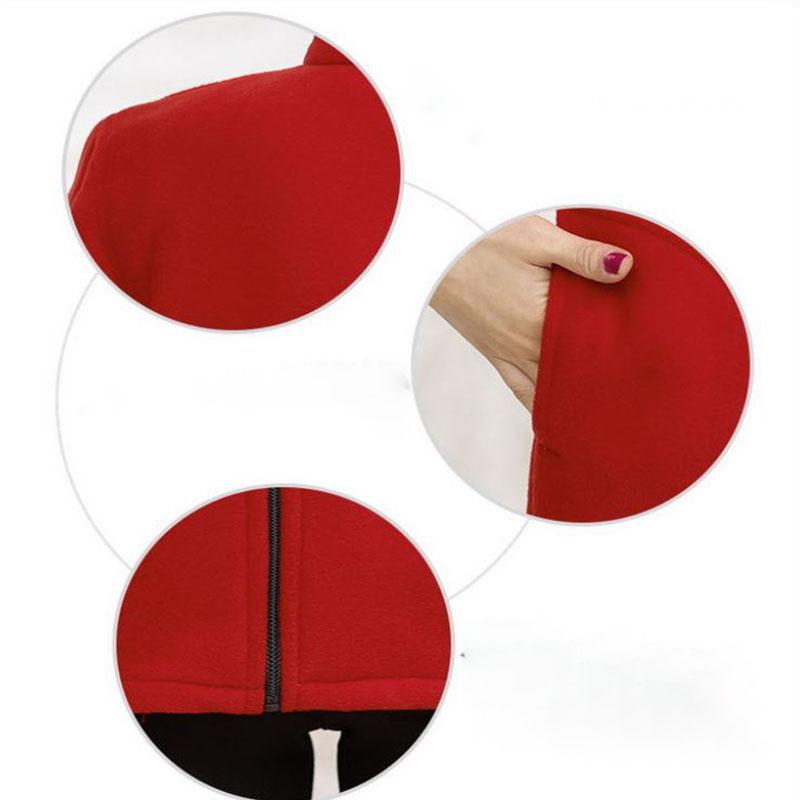 Ståkrage Polarfleecjacka Vinter Dam Tjock Värme Kort Dragkedja Jacka Lämplig för Unga och Medelålders Kvinnor