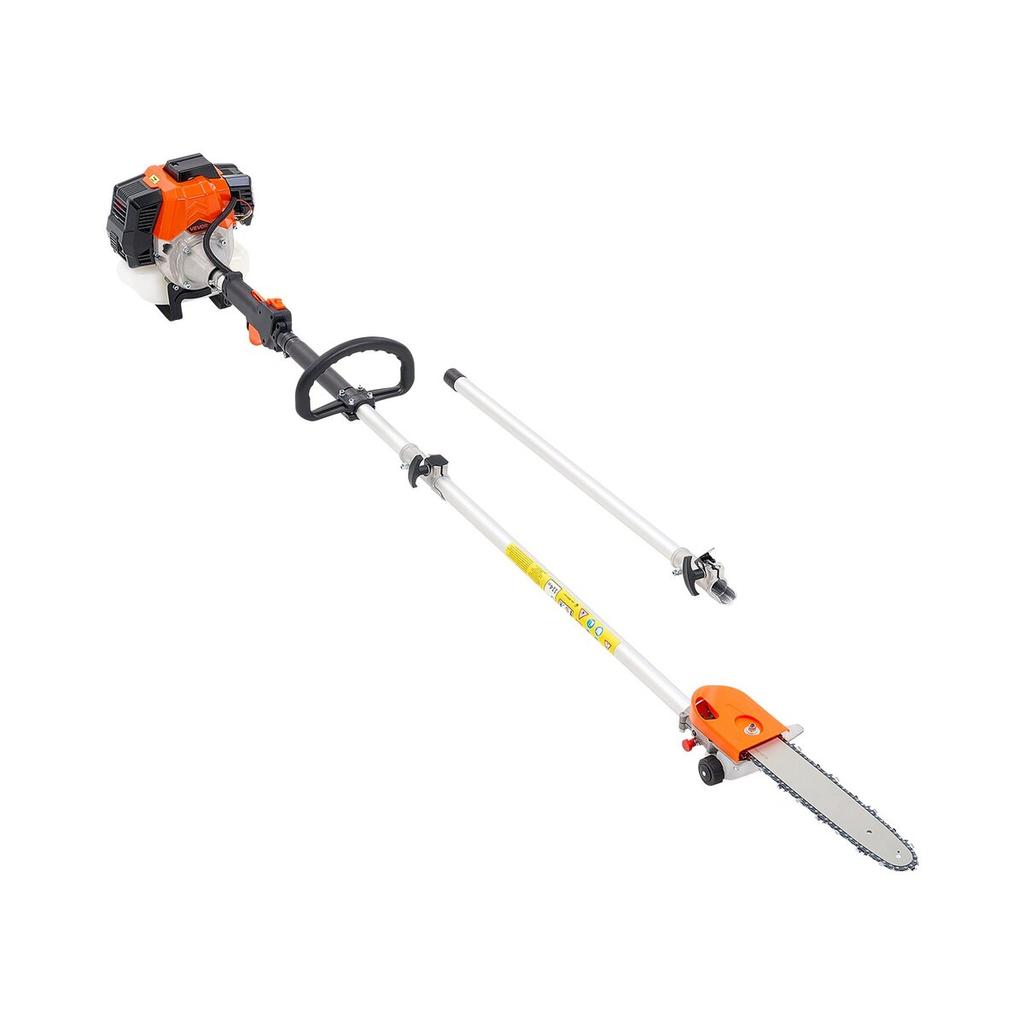 Gas Pole Saw, 43CC 2 Stroke Gas Powered Pole Saws with 30.48 Cm Cutting Bar, Cordless Tree Trimmer with Rotatable Head, 2.16 To 3.66 M Extendable,
