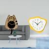 Acrylic Cat Wall Clock Modern Silent Timepiece for Kitchen Office Farmhouse Classroom Housewarming