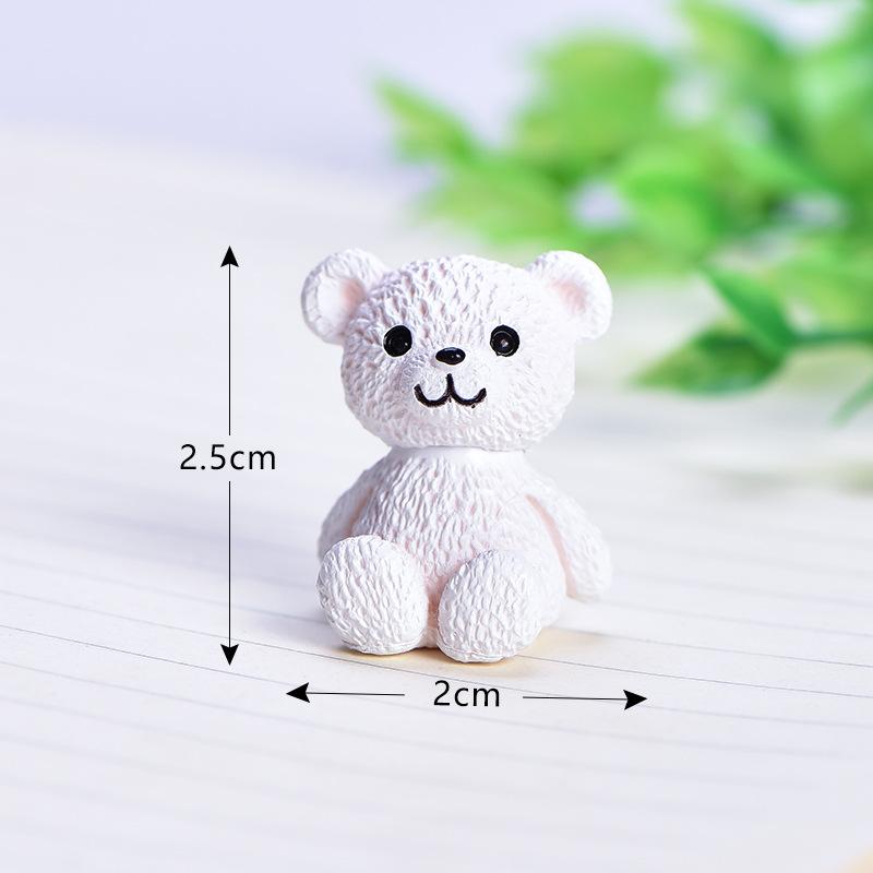 1pc Kawaii Bear Figurines Small Statue Fairy Garden Miniatures Ornament Dollhouse Home Decoration Accessories Decoration Jardin