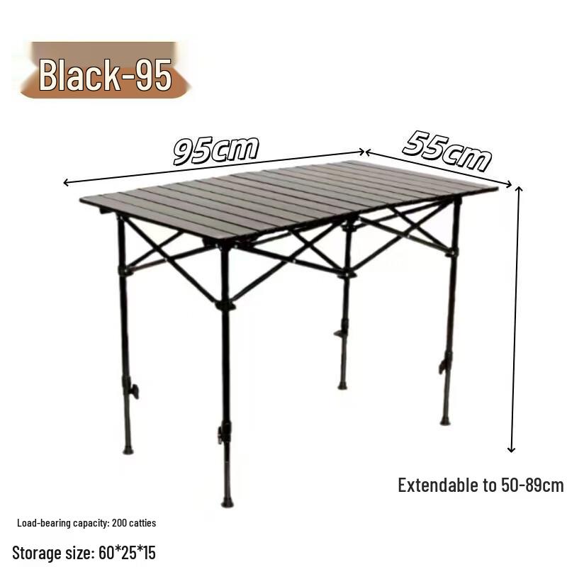 ZISIZ Outdoor Adjustable Folding Table