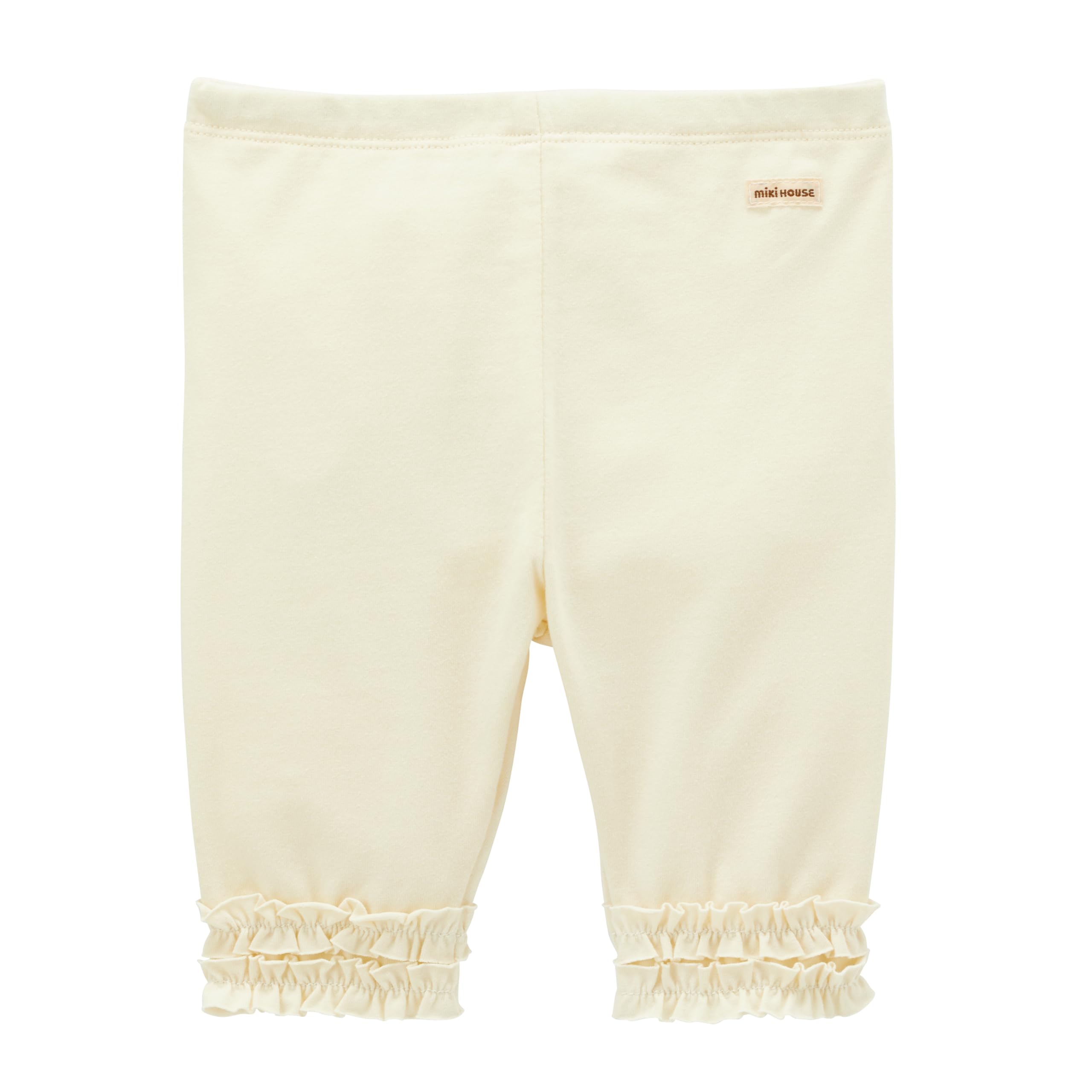 

MIKI HOUSE Леггинсы/Спатсы/Полупанталоны длиной 6/10, однотонные с оборками, для девочек, для малышей, для детей, детская одежда, брюки, 12-3118-149, 130см, цвет слоновой кости