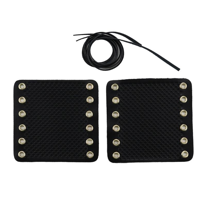 

Motorcycles PU Leathers Handlebar Hand Grip Covers with Adjustable Strap Motorbike Handle Grip Pads Modifications чёрный