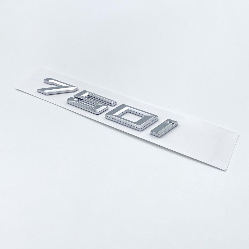 Chrom Schwarz 730i 740i 745i 750i 760i ABS Emblem für BMW 7er Reihe F03 F04 G112 Auto Heck Kofferraum Logo Aufkleber Zubehör tx2