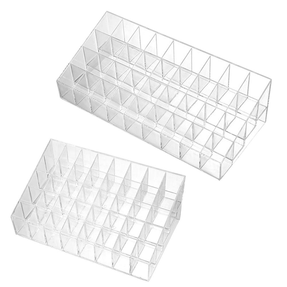 Clear Makeup Organizer Box with 36 or 40 Compartments for Lipstick and Jewelry Storage Multifunctional and Portable Organizer