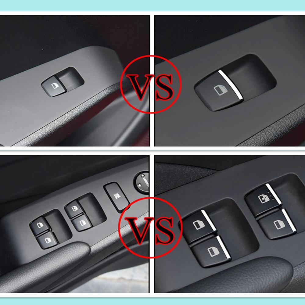 7Pcs/Set ABS Chrome Window Lifter Switch Button Cover Trim for Hyundai Accent Solaris Verna 2016 - 2020 Accessories