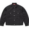 Jacquard Logos Denim Trucker Jacket Black