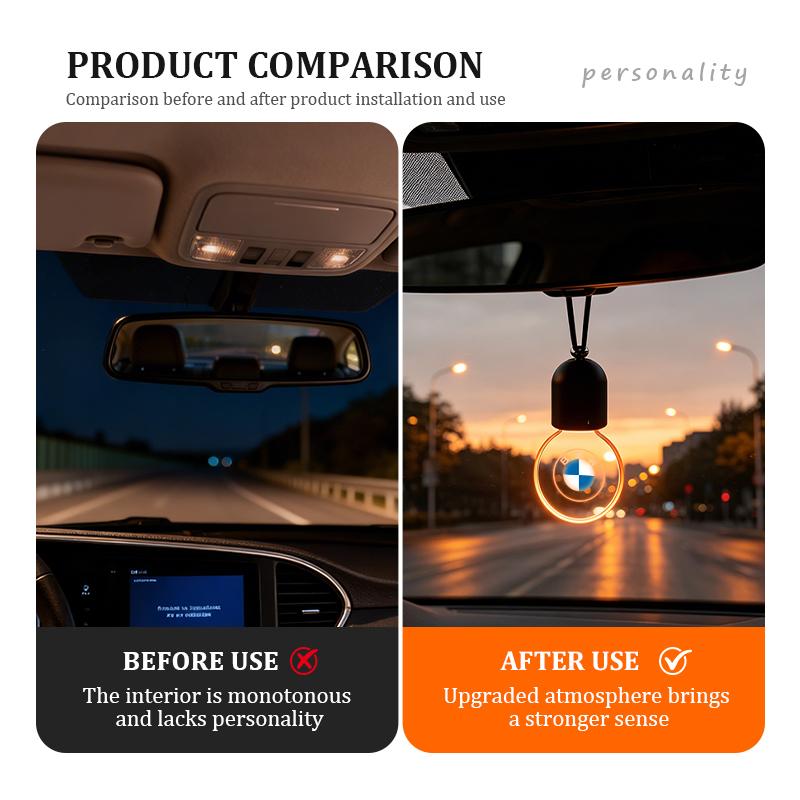 LLIT4 Luminous Acrylic Pendant Car Decor Rear View Mirror Accessories For BMW M 1 3 4 5 6 7 Series X1 X3 X4 X5 G20 G38 F48 E36 E39