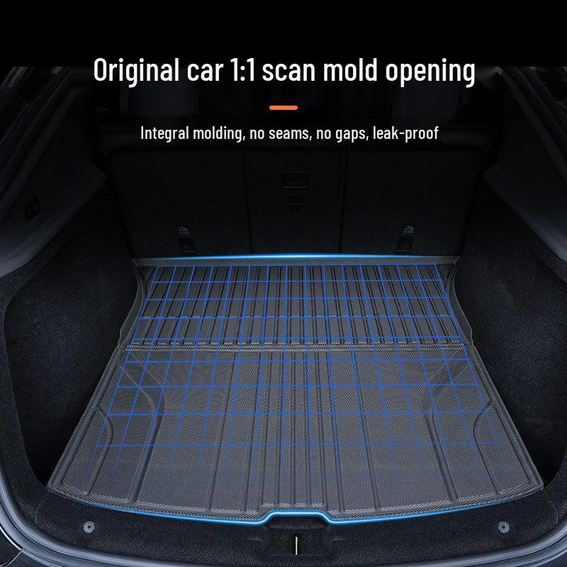 Tesla Model Y Trunk Mat - Full Coverage TPE Interior Tail Box Mat