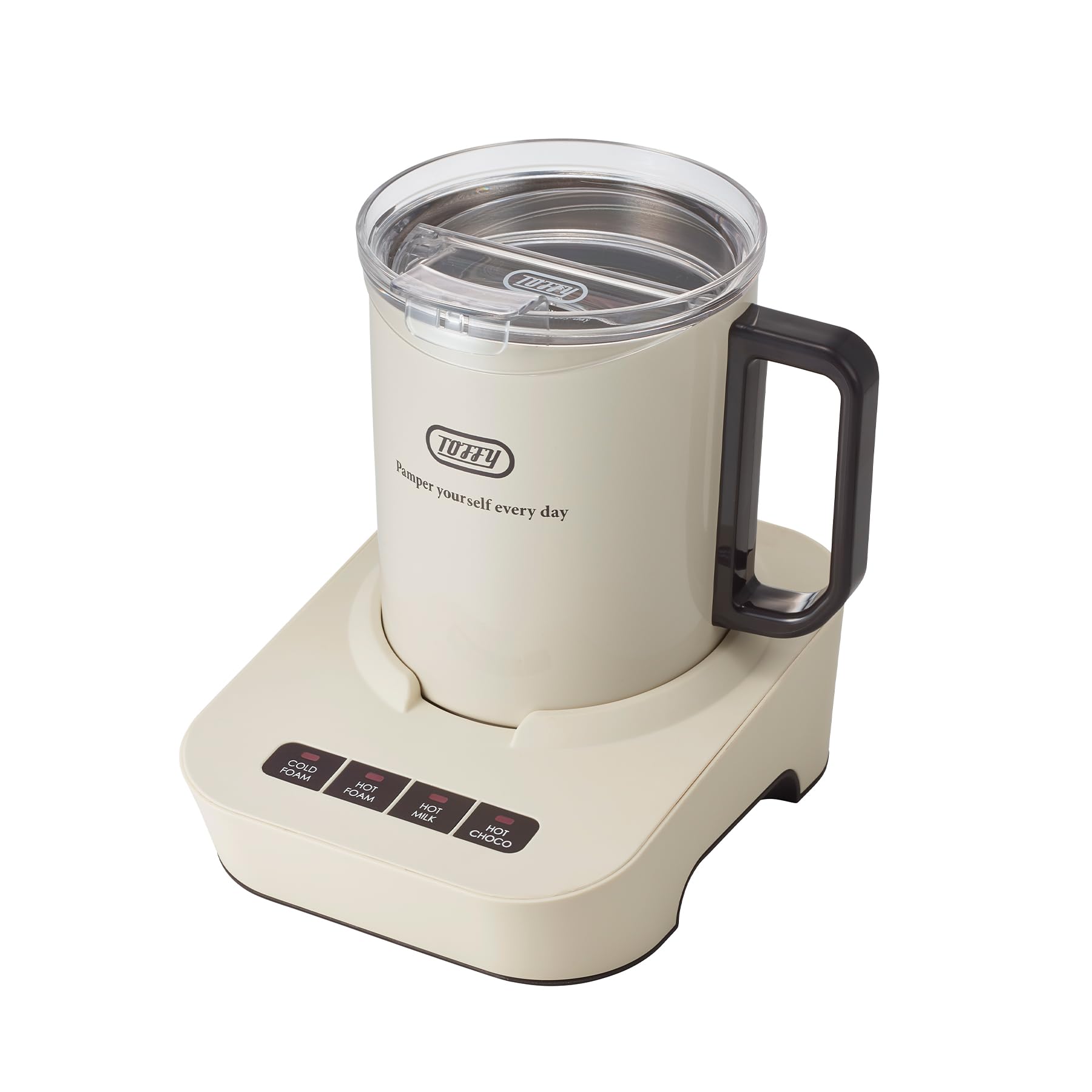 

Кружка для вспенивания молока Toffy K-MF1, Кружка-пеновзбиватель для молока, Вспенивание и нагрев, Идеально для латте, капучино, горячего шоколада и супа, Ретро стиль, Молочный